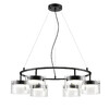 Миниатюра фото подвесная люстра lumion natalina 8232/6y черный/прозрачный | 220svet.ru